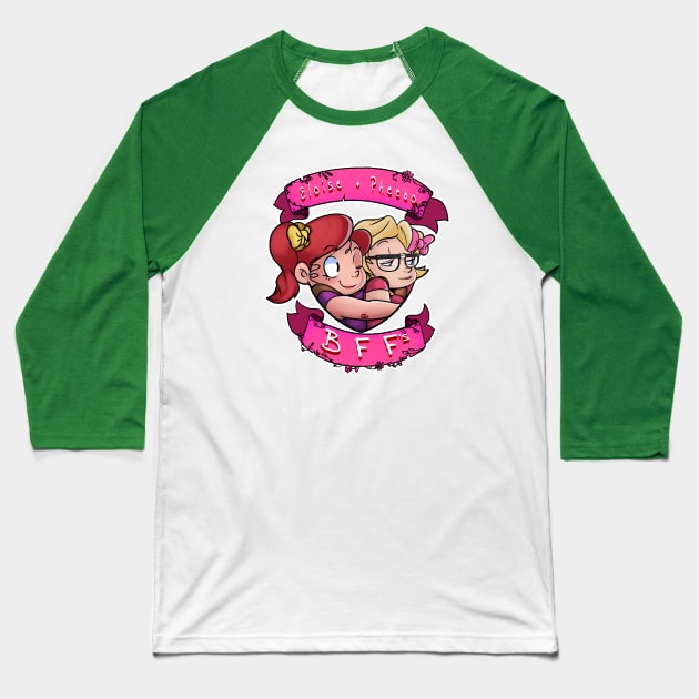 Eloise & Pheebo Baseball T-Shirt by AwkwardKittyINC